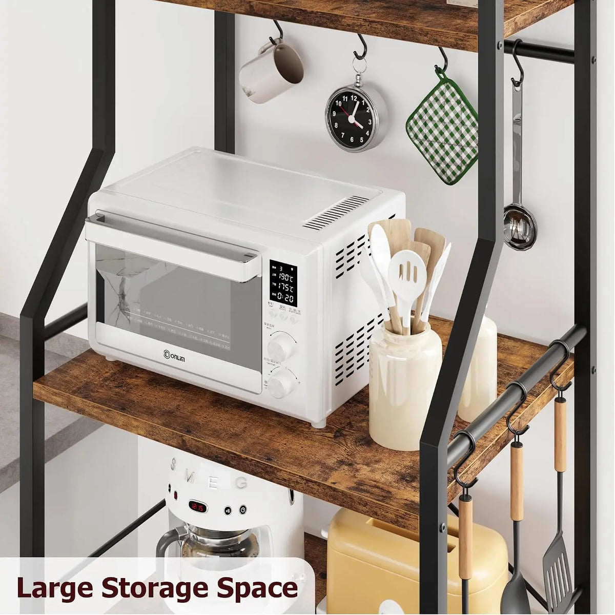 Garvee 4 Tier Metal Kitchen Cookware Organizer Storage Rack