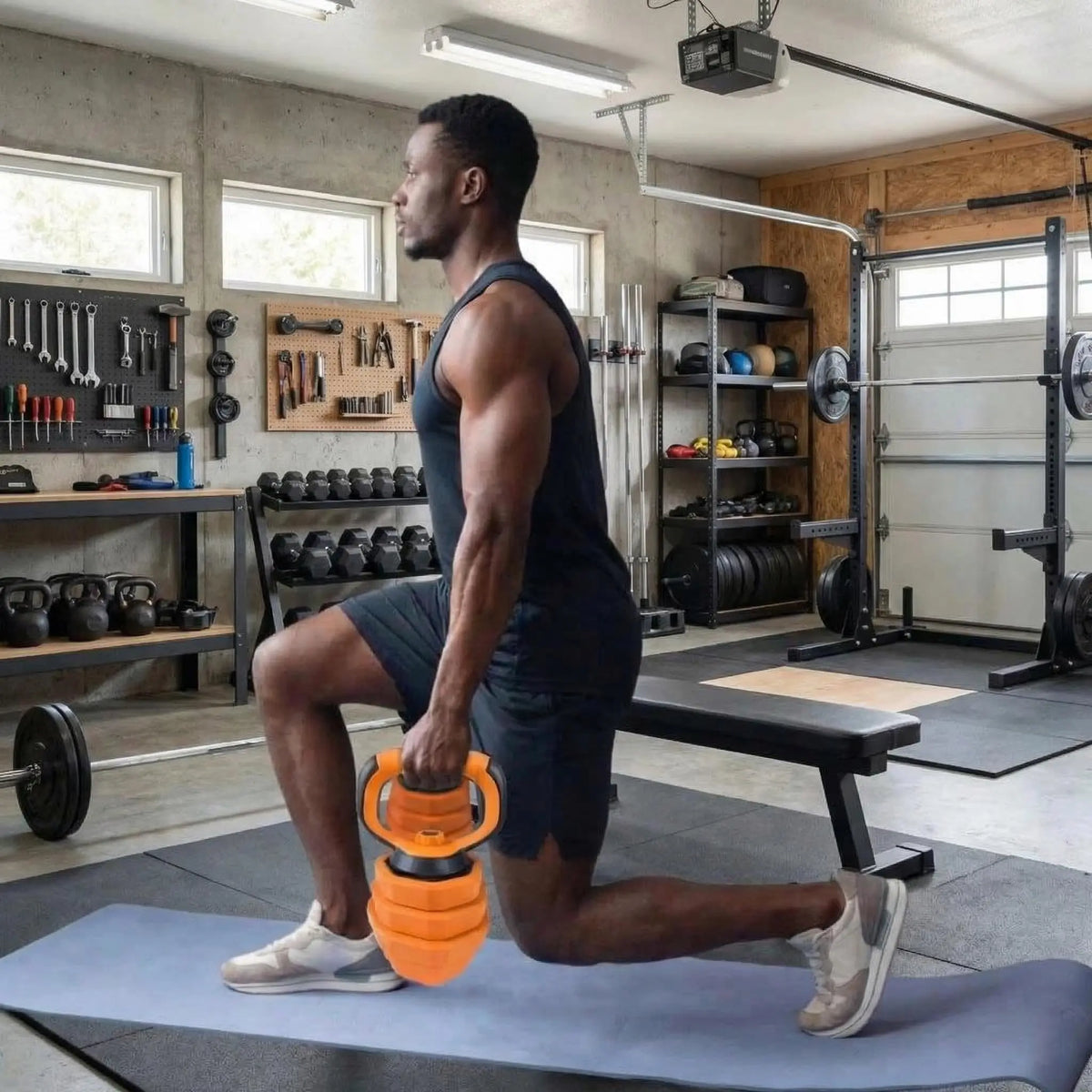Adjustable Dumbbell Set with Connector for Barbell and Kettlebell Training