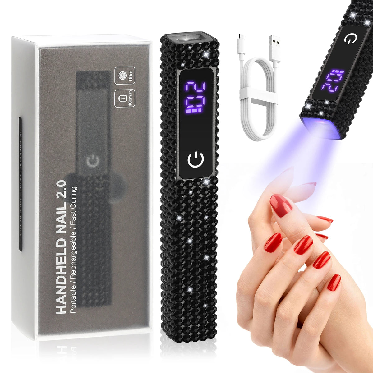 SAYSALLY Handheld Rechargeable UV LED Nail Dryer Lamp