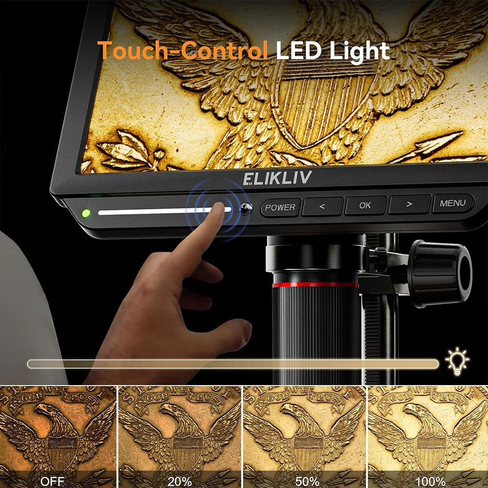 Elikliv EM4K 4K HDMI Digital Microscope For Electronics Soldering