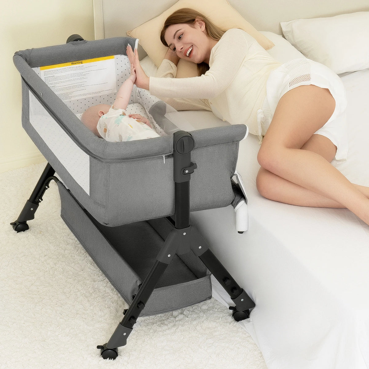 Portable Baby Bassinet And Foldable Bedside Sleeper For Infants