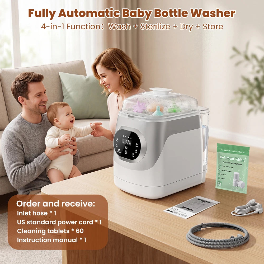 Countertop Baby Bottle Washer With Steam Sterilizer And Dryer