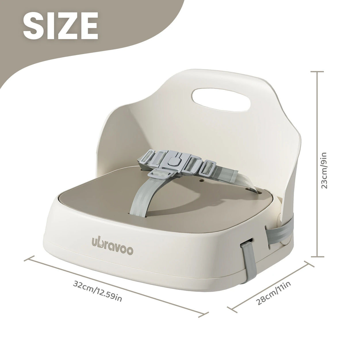 Ubravoo Portable Toddler Booster Dining Seat With Safety Harness