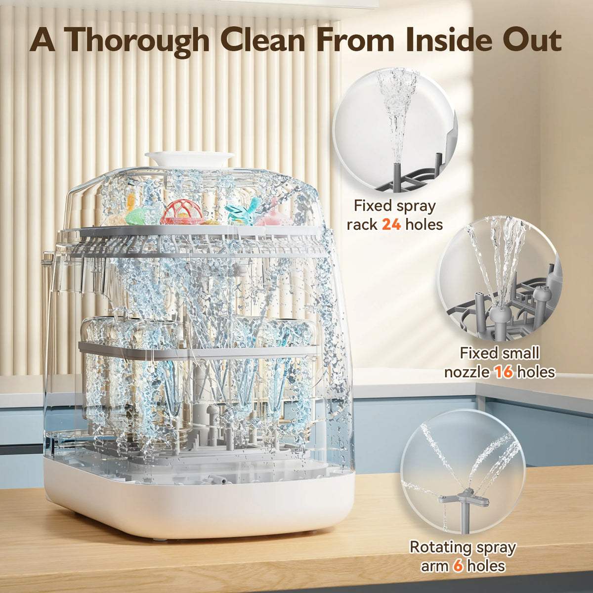 Baby Bottle Washer Sterilizer And Dryer Multifunction Machine
