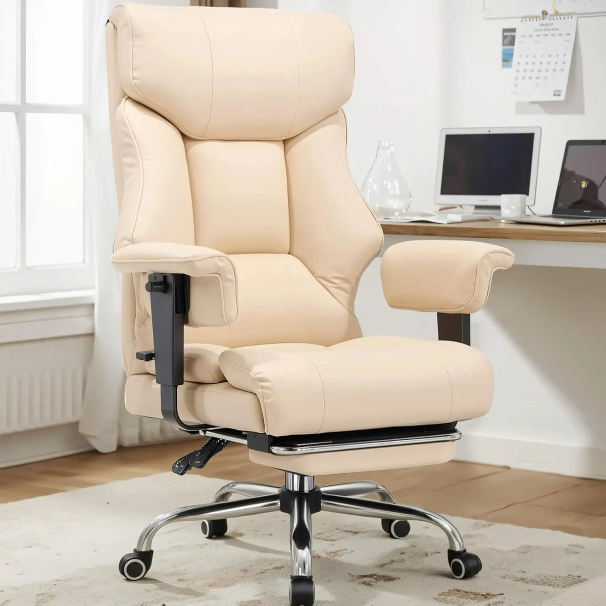 Comhoma High Back Executive Office Chair With Ergonomic Lumbar Support