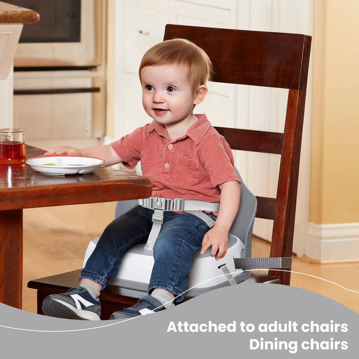 Ubravoo Portable Toddler Booster Dining Seat With Safety Harness