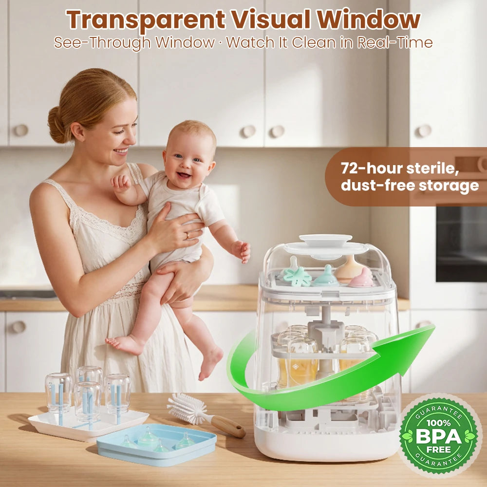 Countertop Baby Bottle Washer With Steam Sterilizer And Dryer