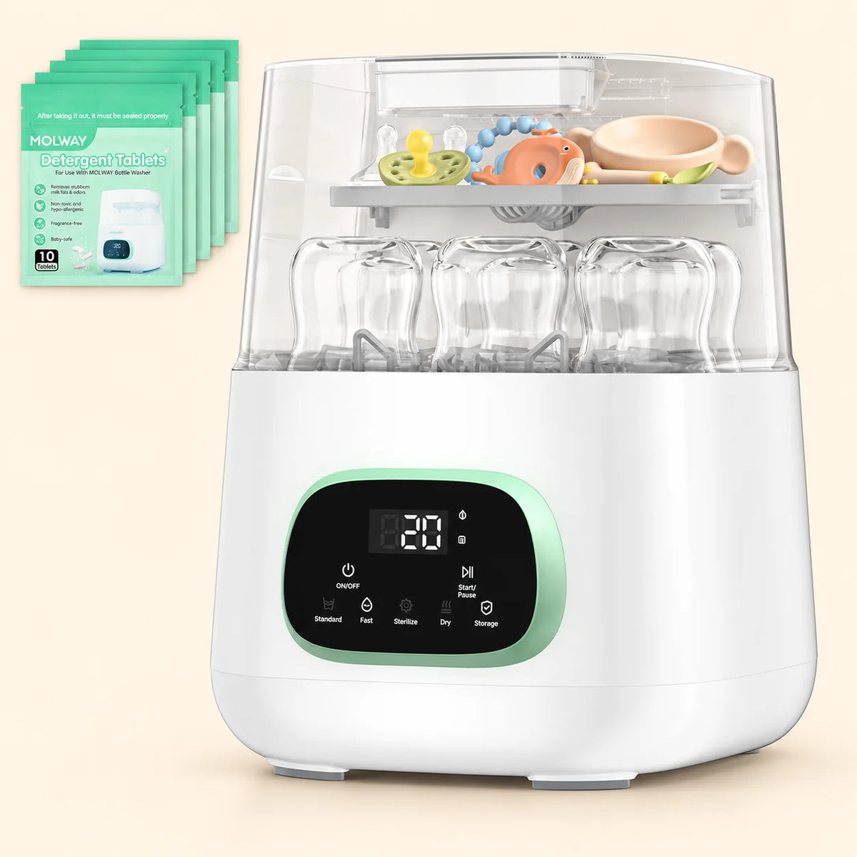 Kmaier 4-In-1 Baby Bottle Washer Sterilizer And Dryer