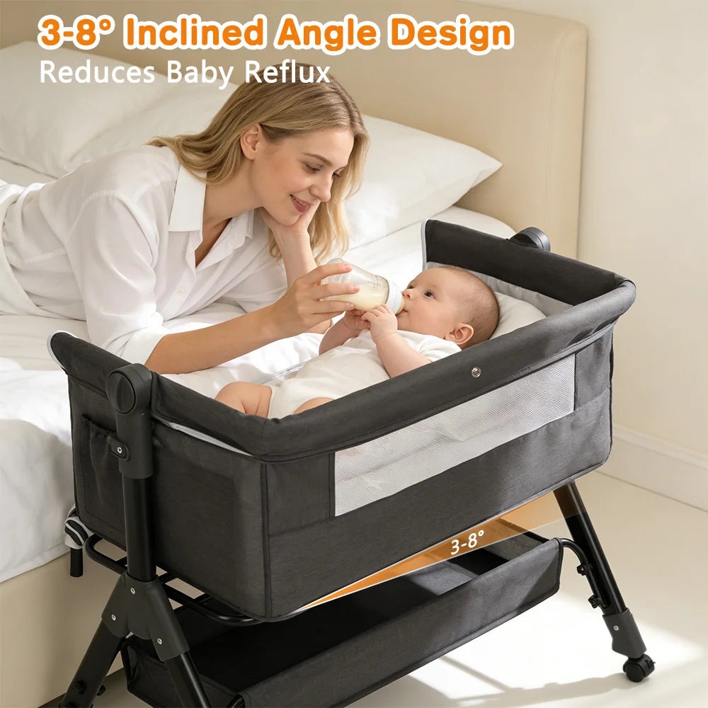 Portable Baby Bassinet And Foldable Bedside Sleeper For Infants