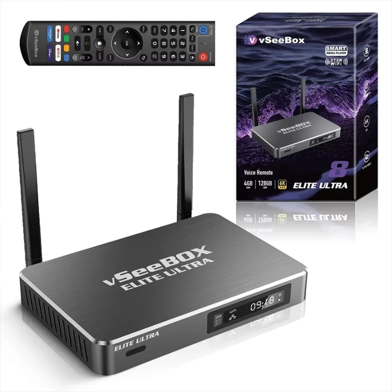 Vseebox Elite Ultra Streaming Set Top Box With Bluetooth IPTV