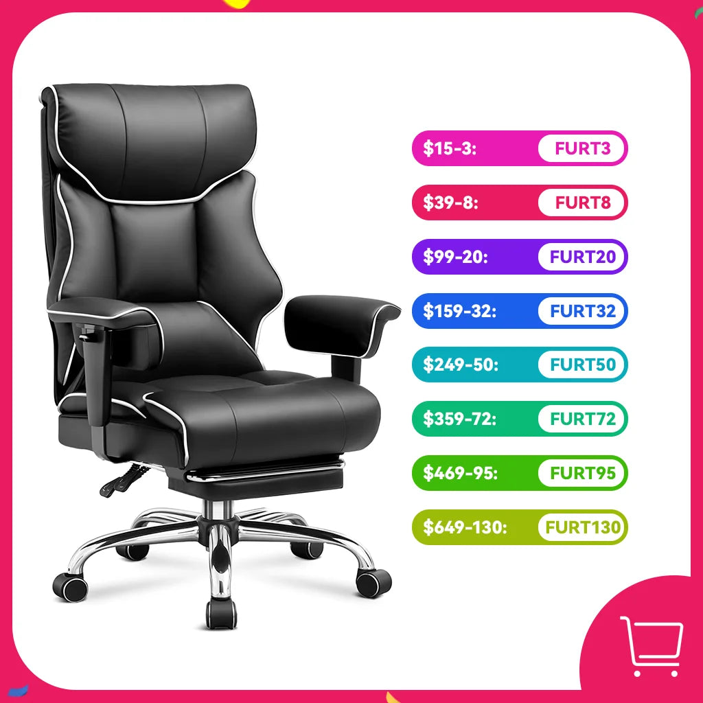 Comhoma High Back Executive Office Chair With Ergonomic Lumbar Support