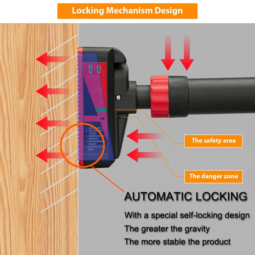 Adjustable Door Frame Pull Up Bar With Locking Mechanism
