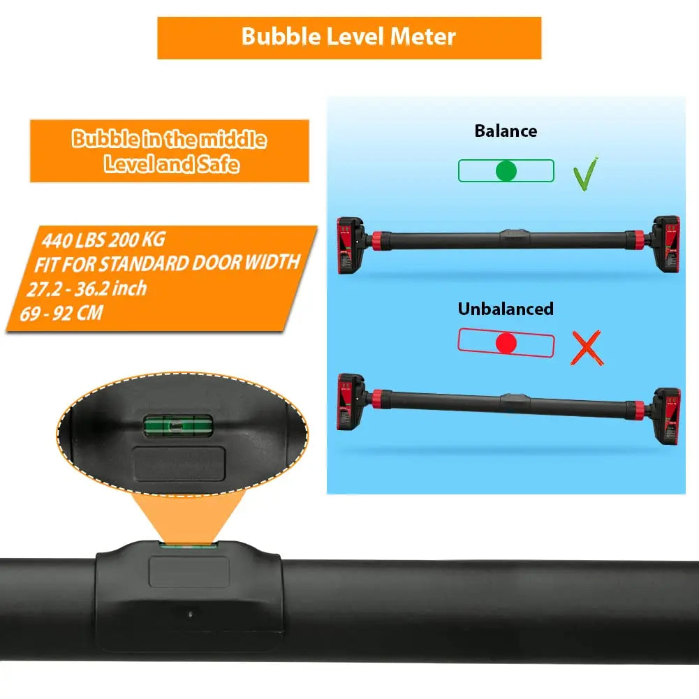 Adjustable Door Frame Pull Up Bar With Locking Mechanism