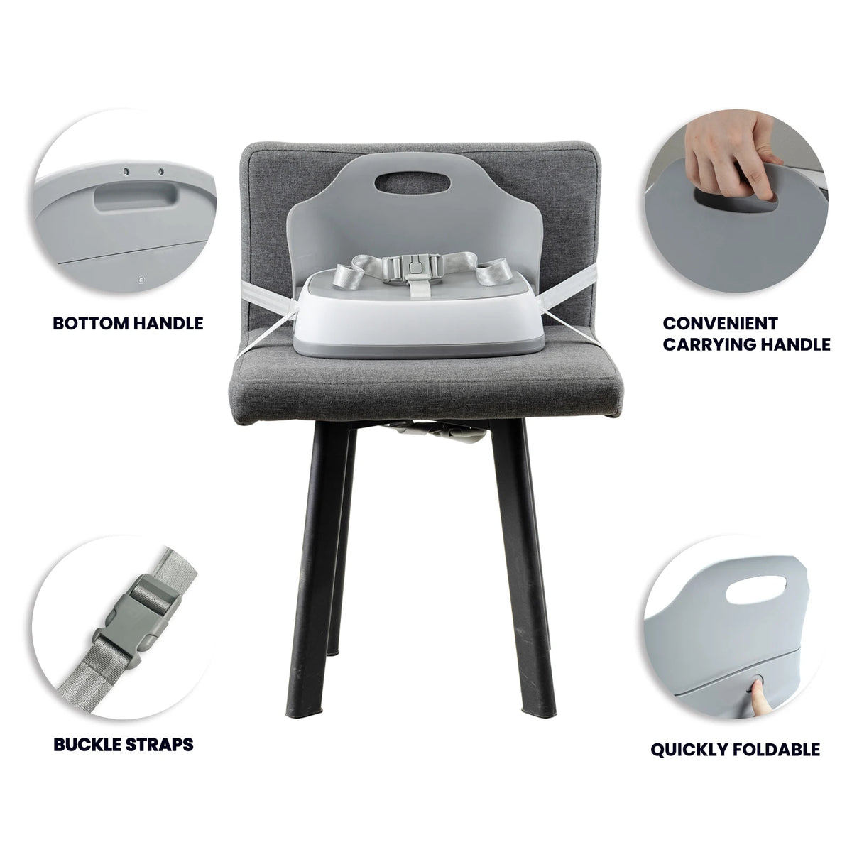 Ubravoo Portable Toddler Booster Dining Seat With Safety Harness