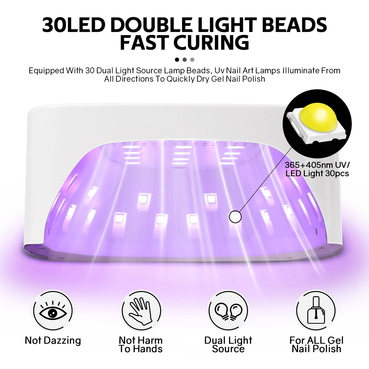 Professional Rechargeable UV LED Nail Lamp With LCD Timer Display