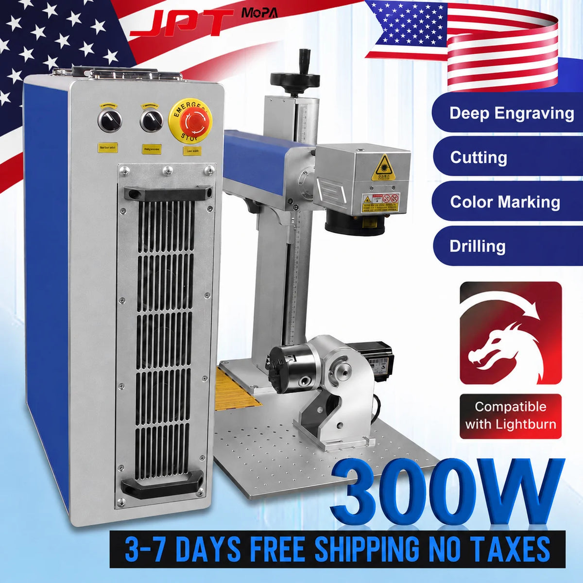 ACHI Fiber Laser Marking Machine With Smoke Purifier