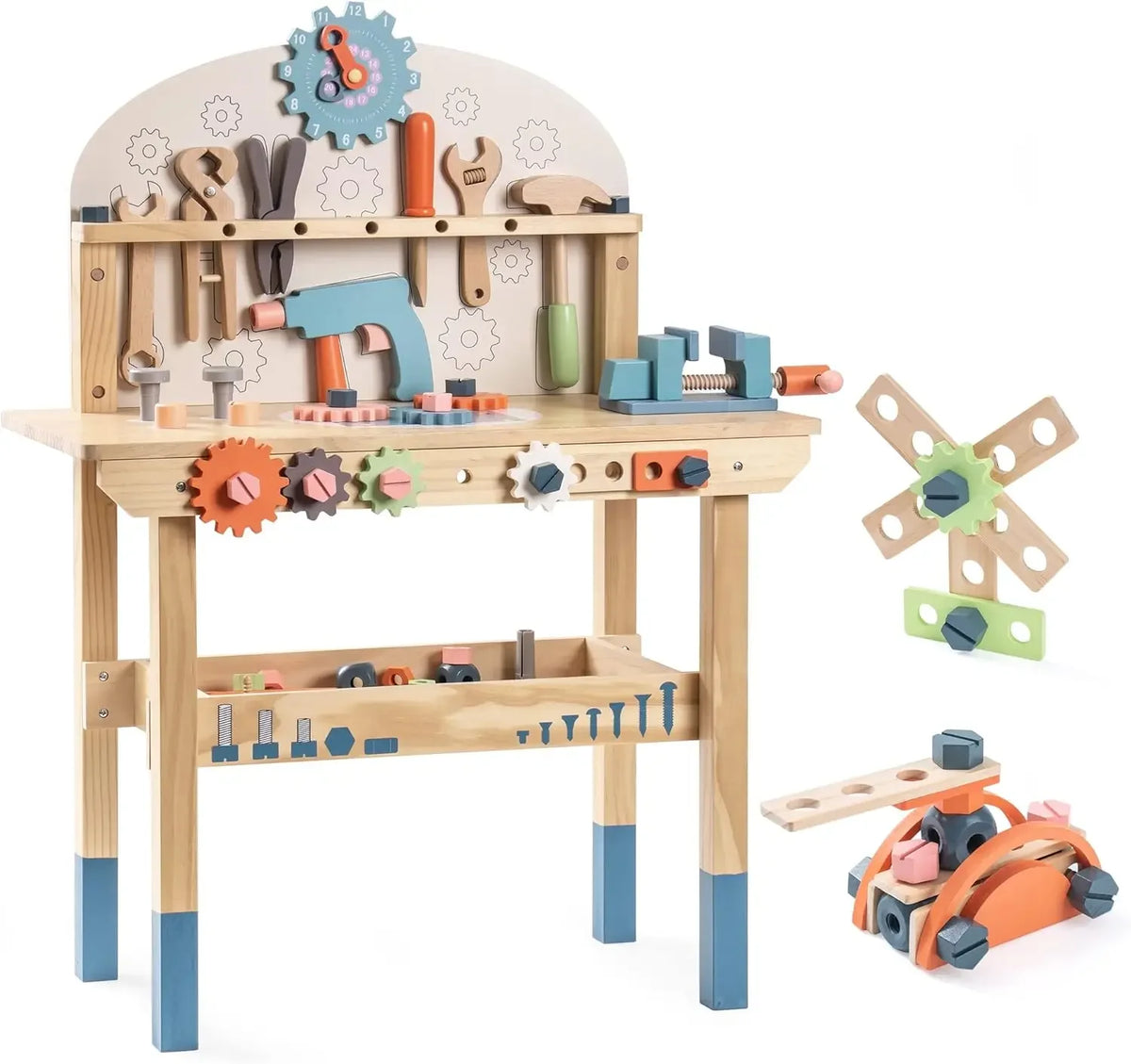 Robotime Kids Wooden Tool Bench Set Construction Workshop