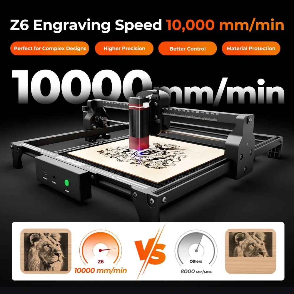 Elidor Z6 6W 12W Laser Engraver Cutting Machine CNC Woodworking