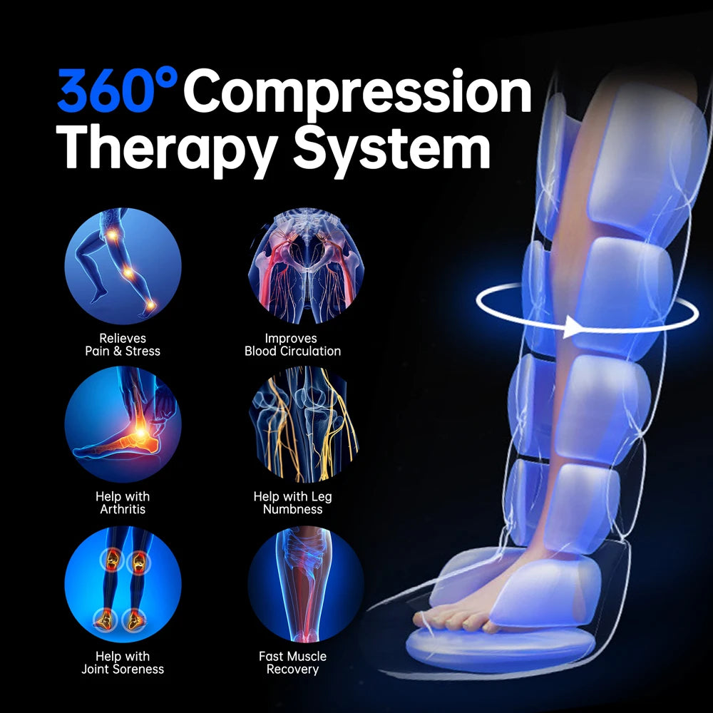 Heyelax Cordless Leg Compression Massager For Rapid Muscle Recovery