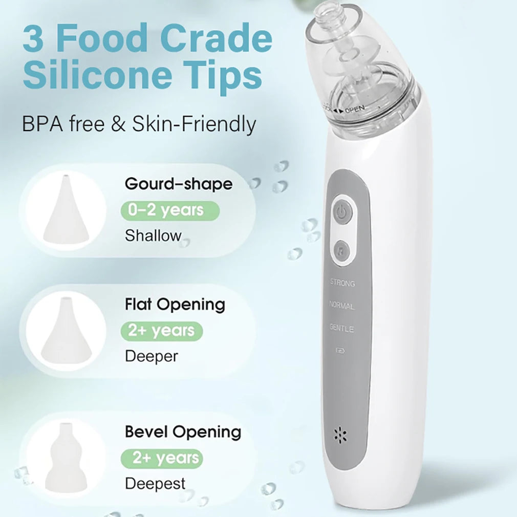 Electric Baby Nasal Aspirator With Three Suction Modes USB Charging