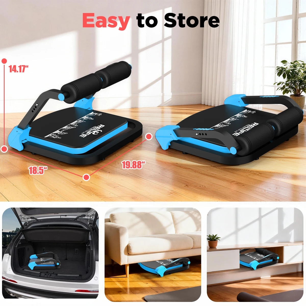 Foldable Adjustable Core Training Machine Automatic Sit Up Equipment