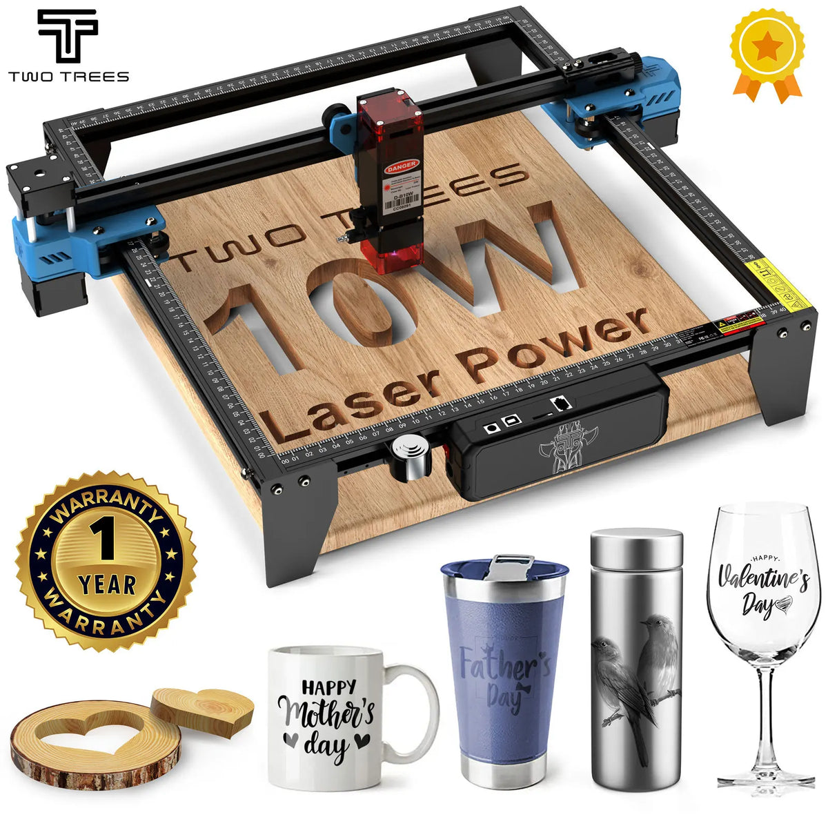 TwoTrees TTS-10 Pro Laser Engraver CNC Wood Cutting Machine
