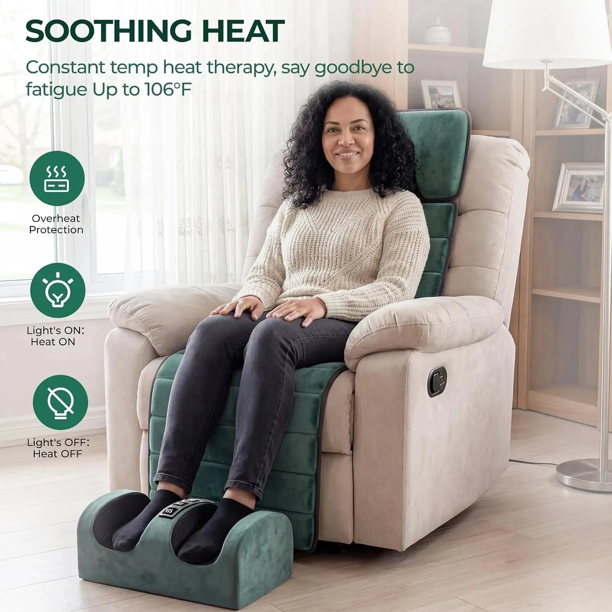 HOMEMASSA Full Body Vibration Massage Mat Deep Tissue Muscle Relief