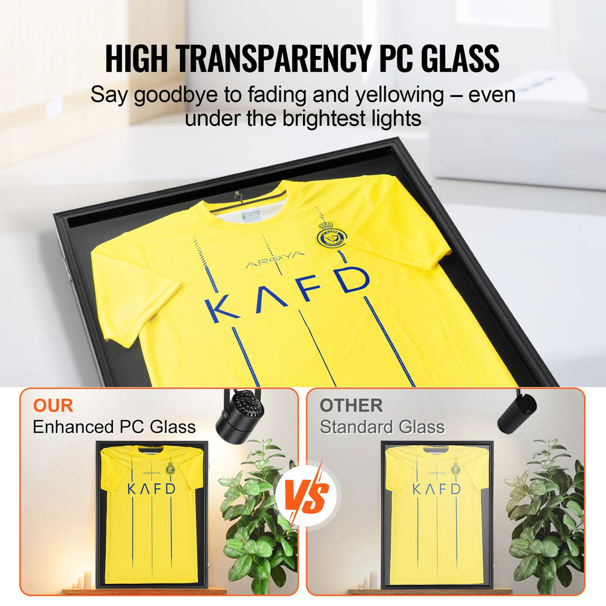 VEVOR Lockable Jersey And Sports Card Shadow Box Display Case