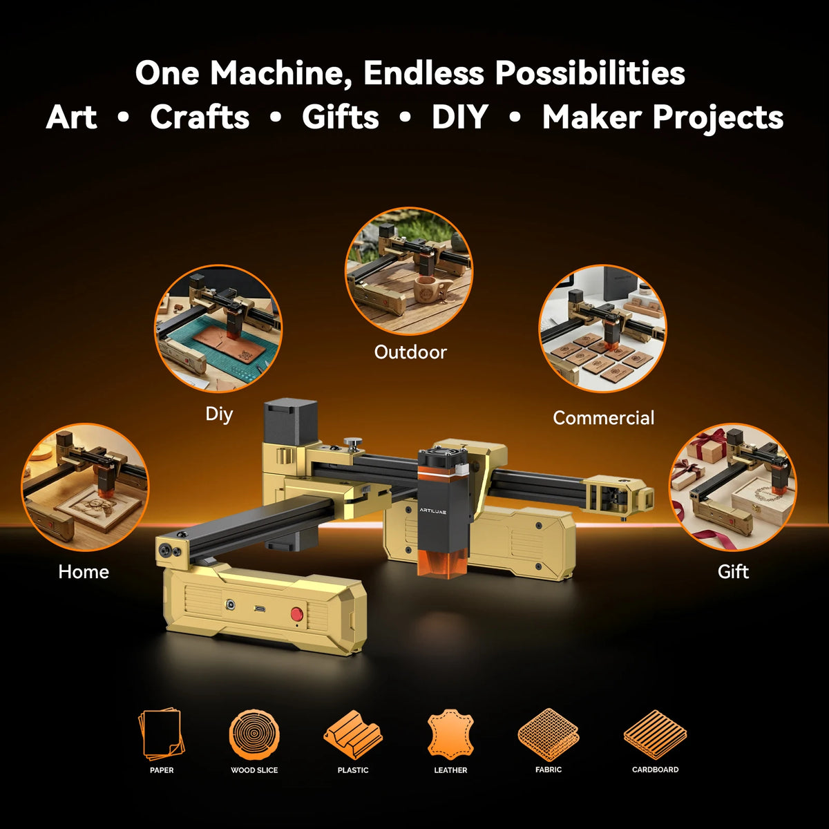 Artilume T1 Laser Engraver For Wood Metal Stone Crafts