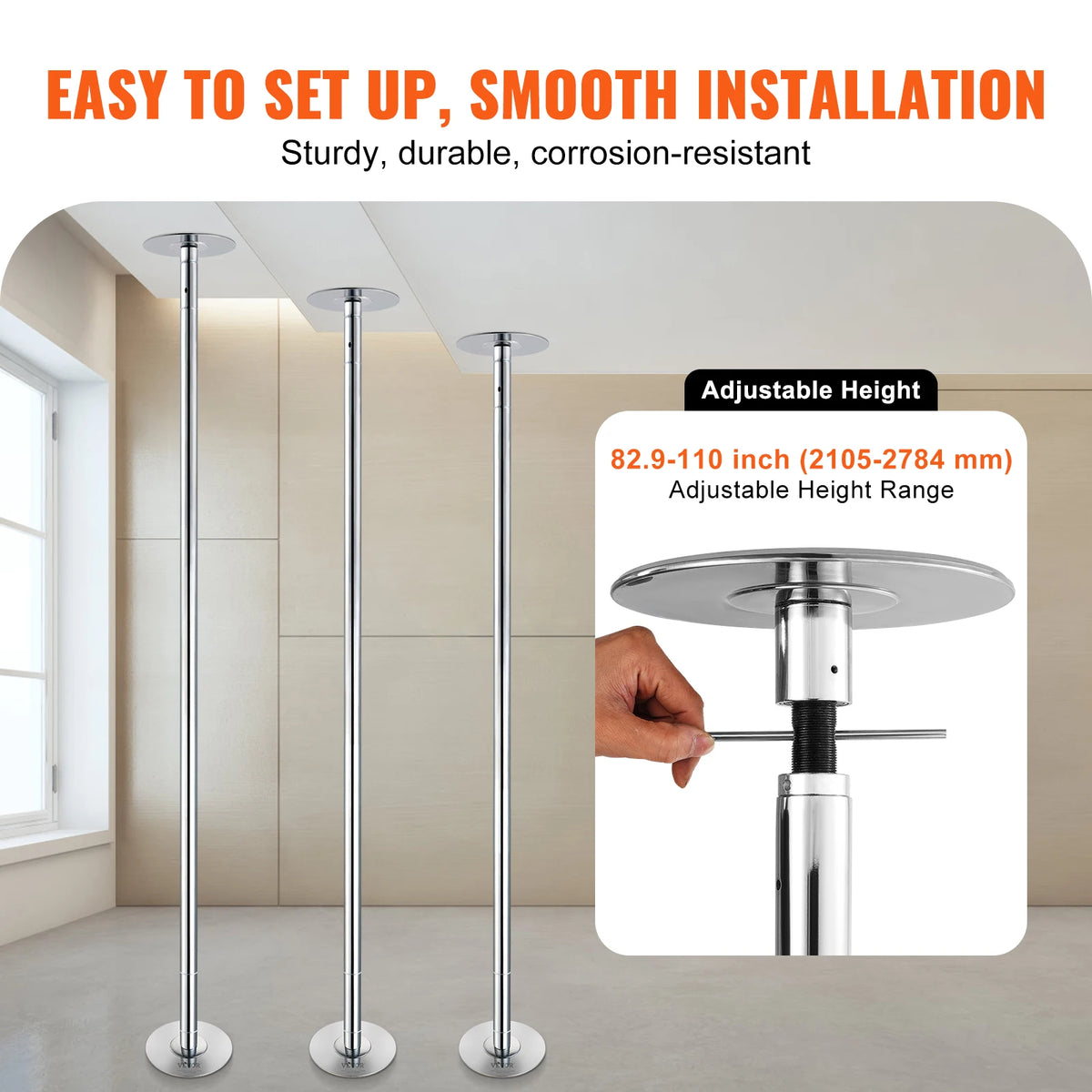 SucceBuy Professional Spinning Dancing Pole For Fitness Training