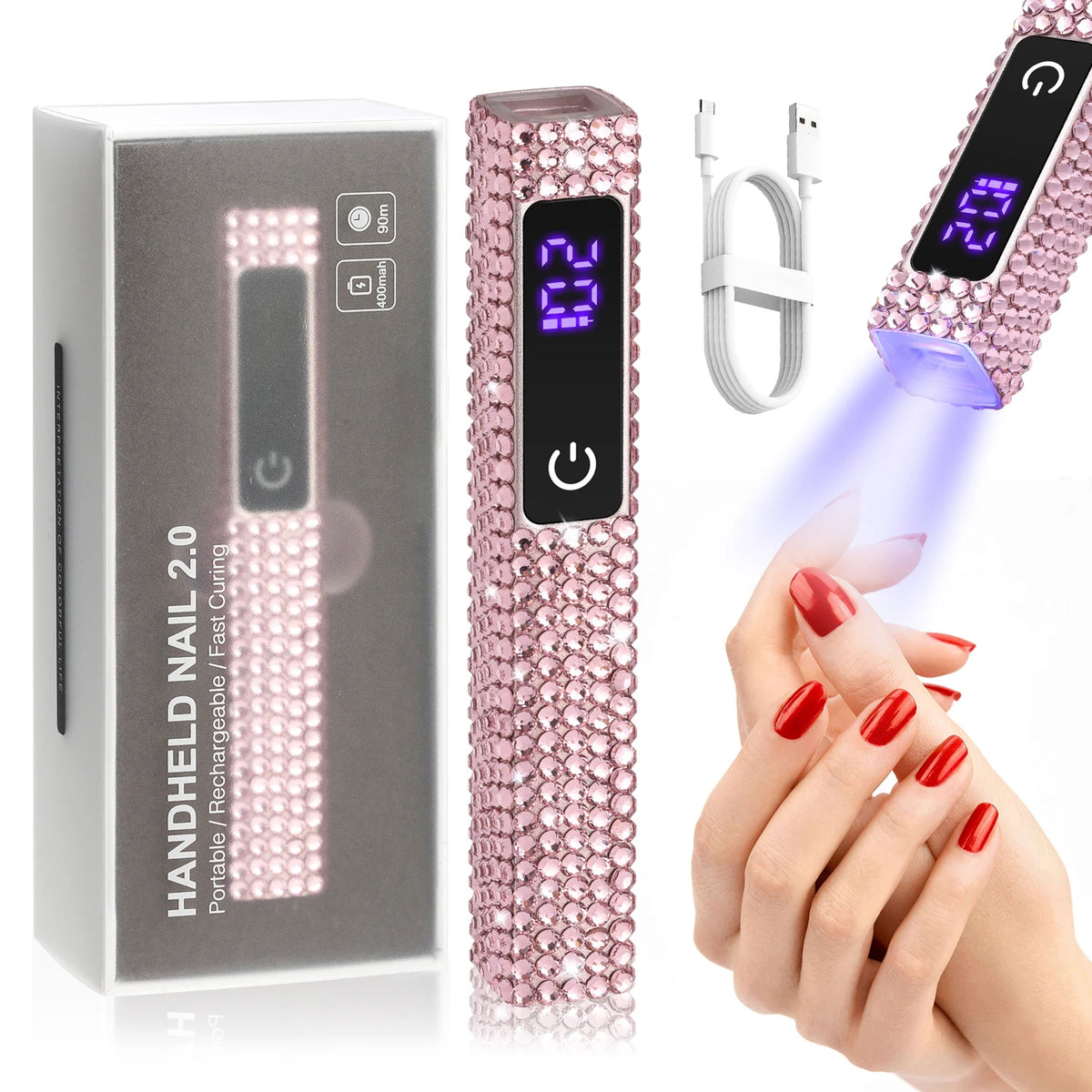SAYSALLY Handheld Rechargeable UV LED Nail Dryer Lamp