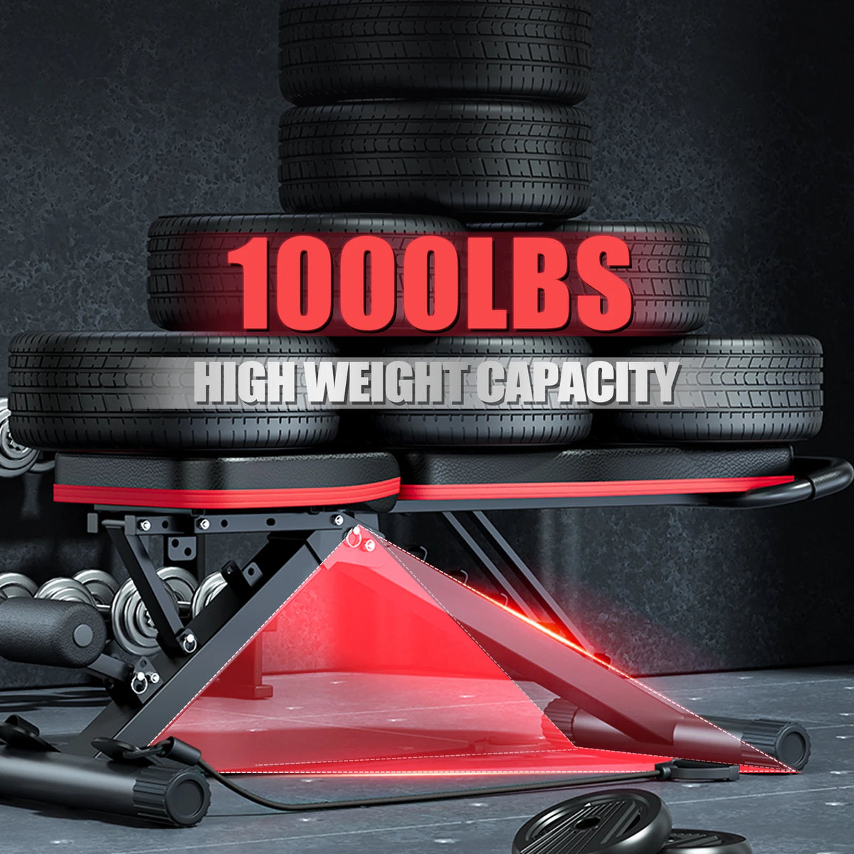 Multi Functional Foldable Dumbbell Weight Bench For Home Fitness