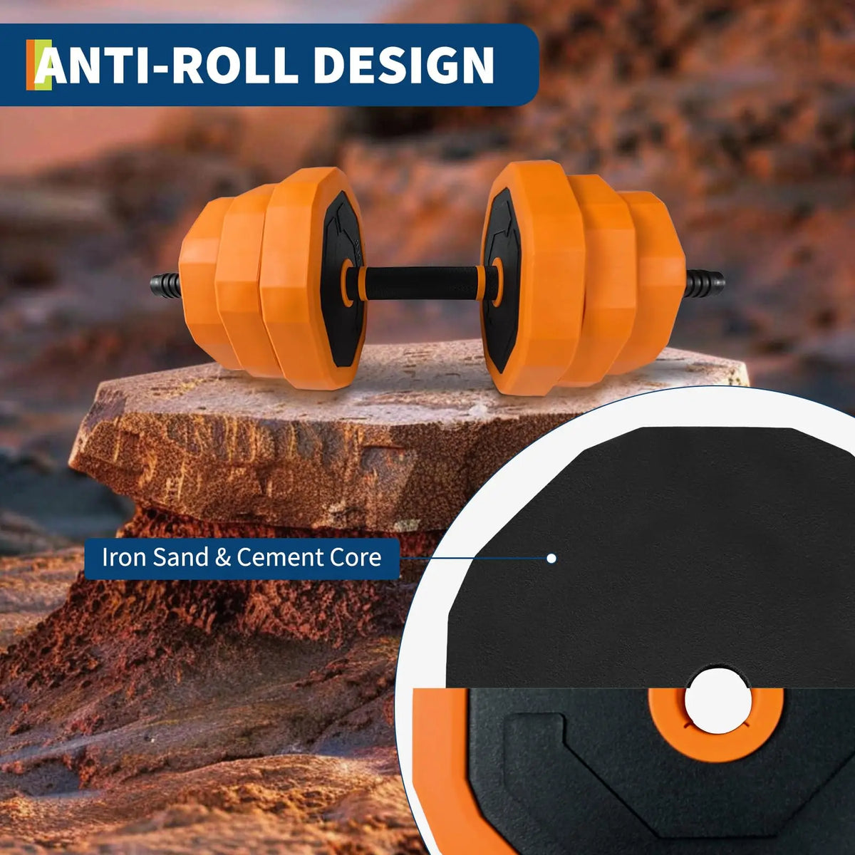 Adjustable Dumbbell Set with Connector for Barbell and Kettlebell Training
