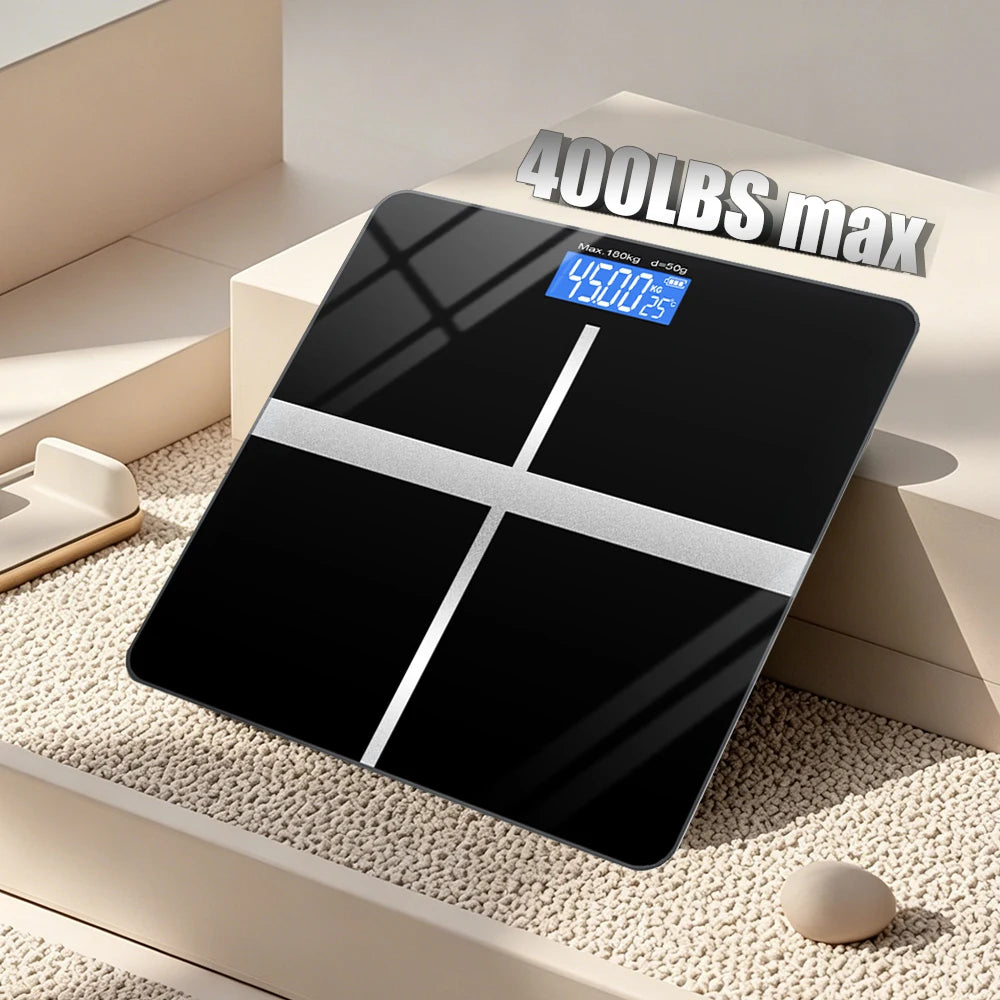 Znlyrion Digital Bathroom Scale With Tempered Glass Platform