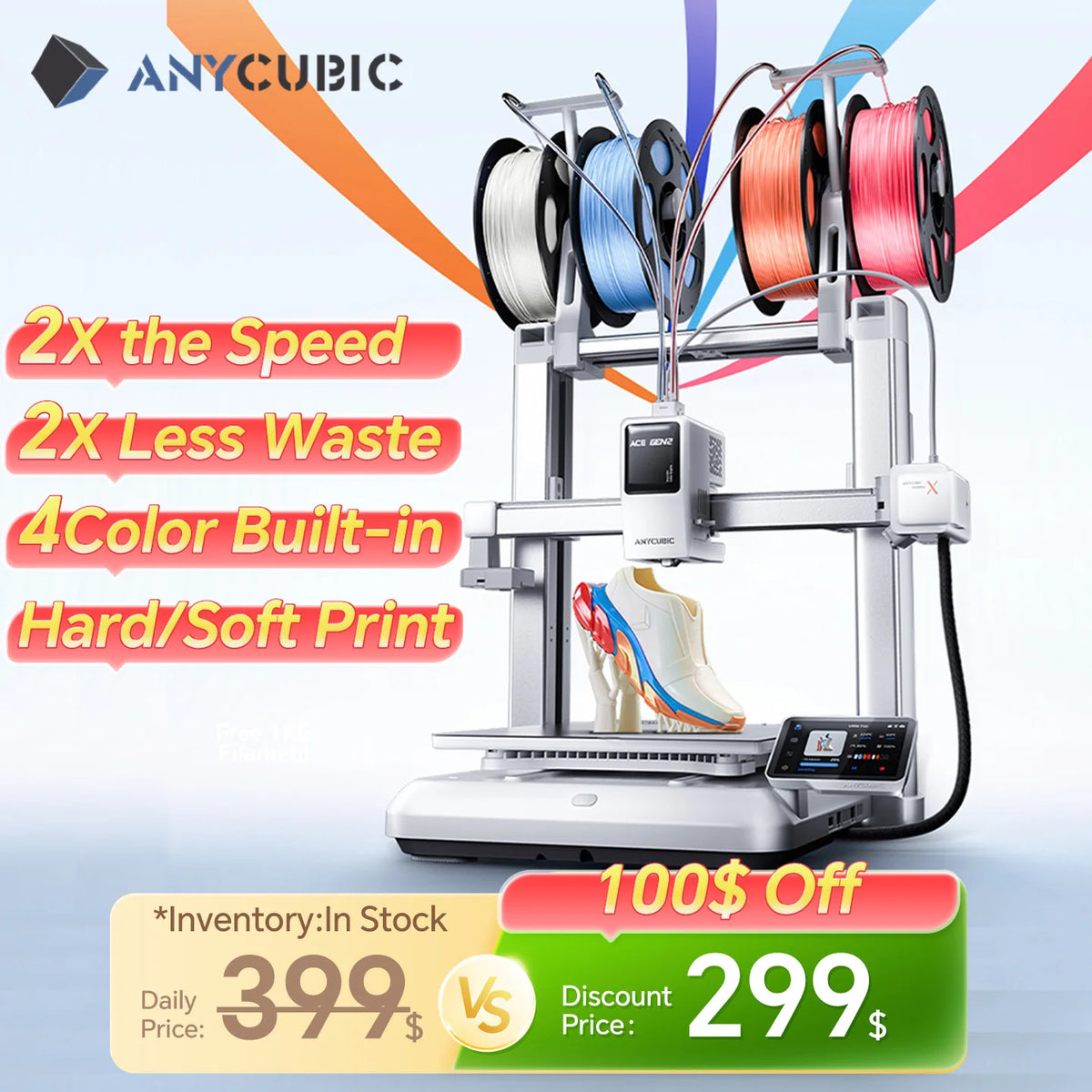 Anycubic Kobra X High Speed Auto Leveling 3D Printer