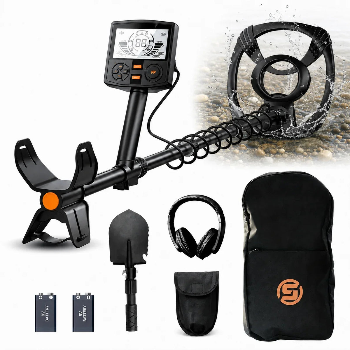 SUNPOW Professional Metal Detector With Waterproof Search Coil