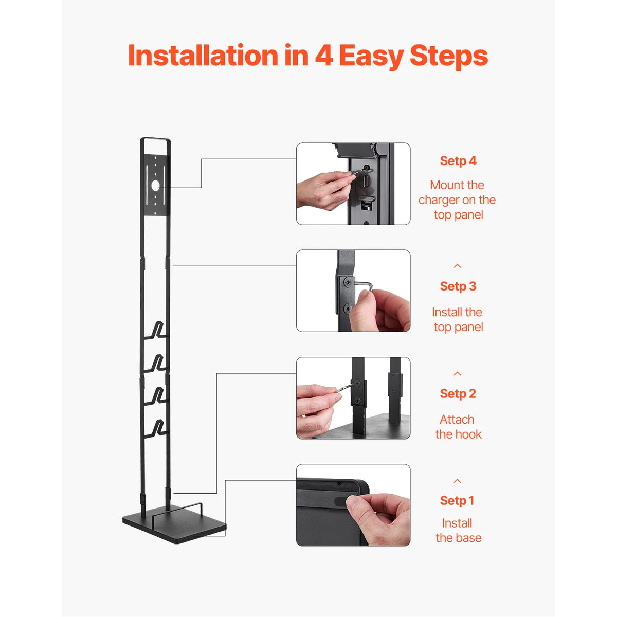 SucceBuy Dyson Cordless Vacuum Stand Holder With Four Accessory Hooks