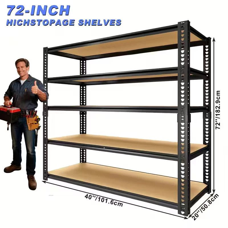 Sarenzoon Sturdy Steel Garage Storage Shelving Rack System