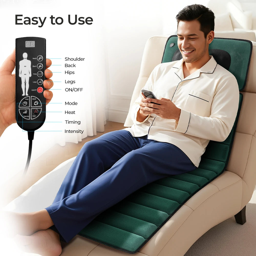HOMEMASSA Full Body Vibration Massage Mat Deep Tissue Muscle Relief
