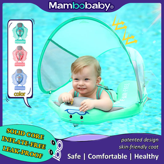 Mambobaby Baby Float With Sunshade Canopy And Safety Strap