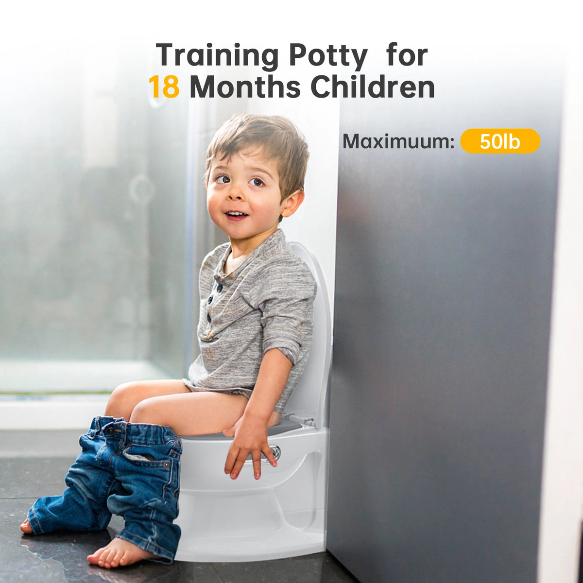 Twister.Ck Simulated Child Play Toilet With Flush Music Box