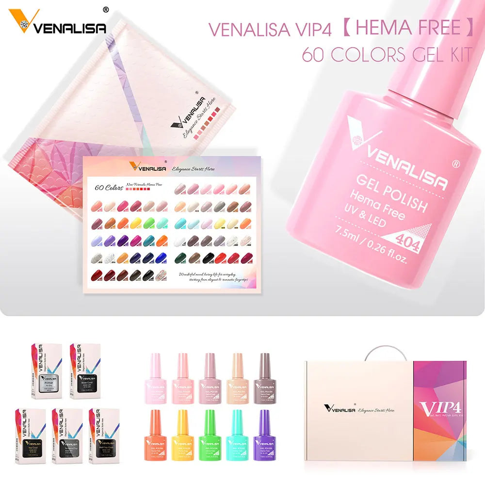 Venalisa VIP4 Gel Polish Kit Professional Tpo Free Coverage
