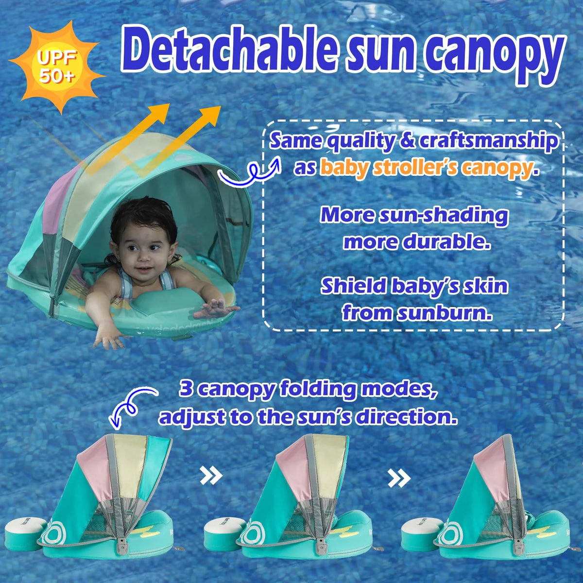 Mambobaby Air Free Chest Float With Sunshade Canopy