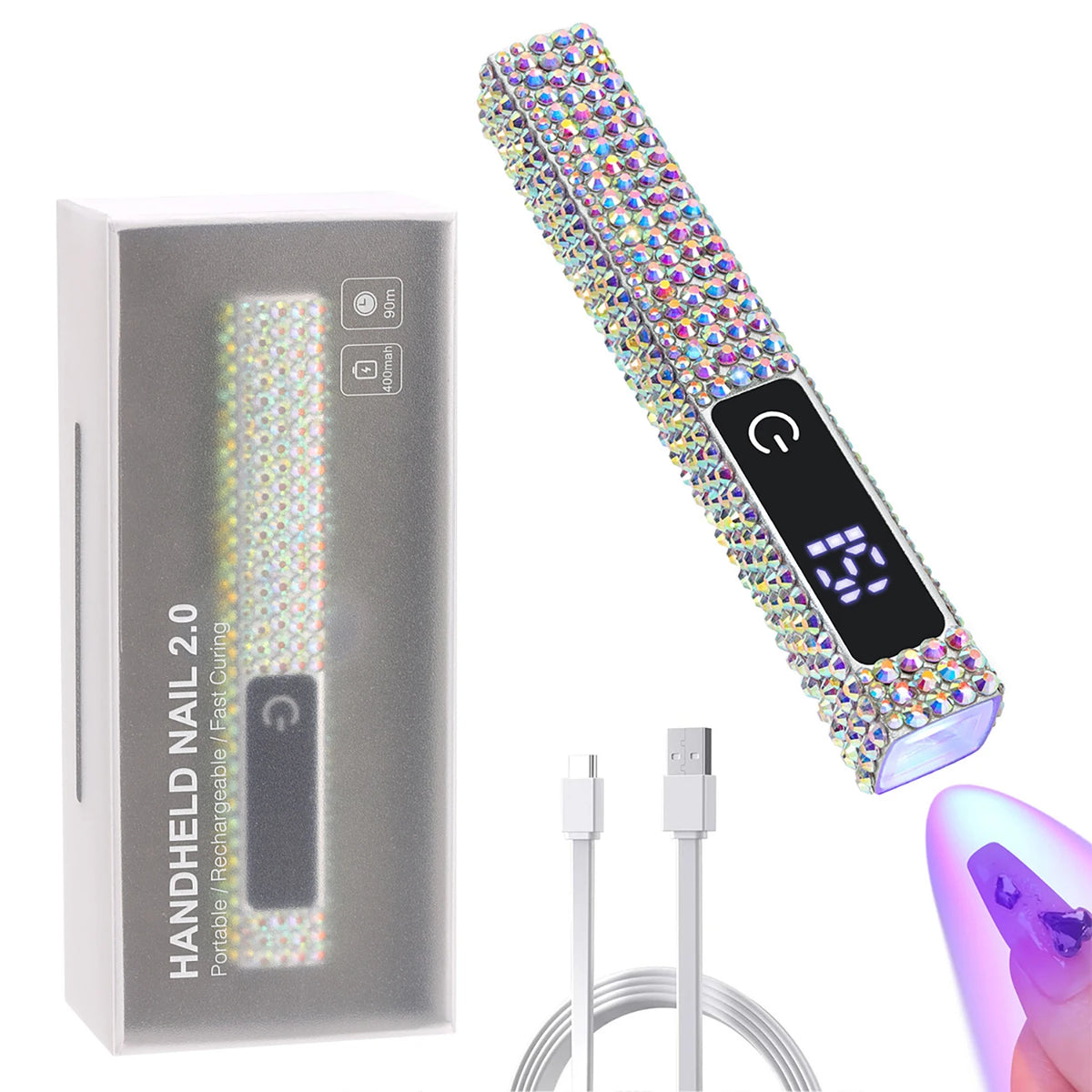 SAYSALLY Handheld Rechargeable UV LED Nail Dryer Lamp