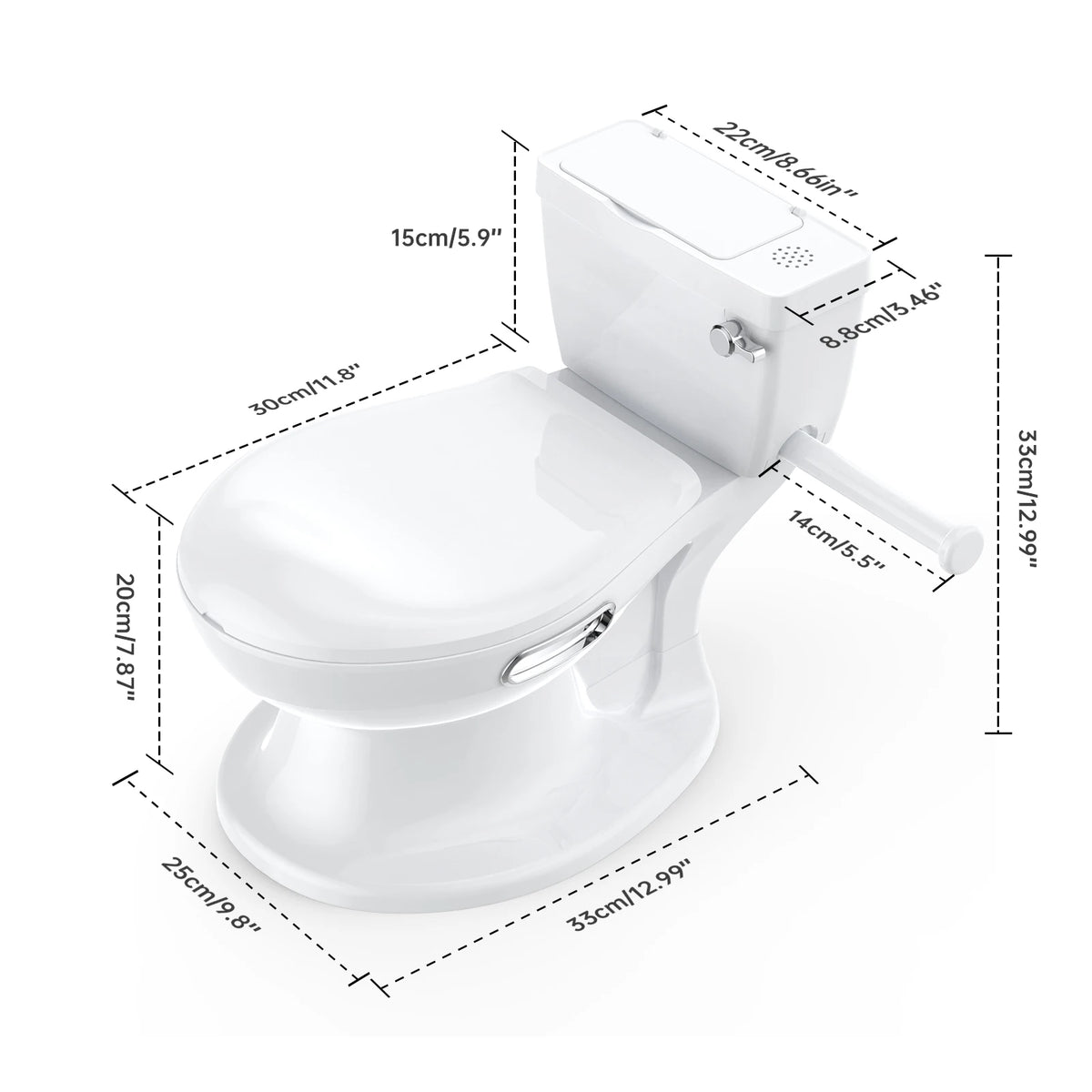 Twister.Ck Simulated Child Play Toilet With Flush Music Box