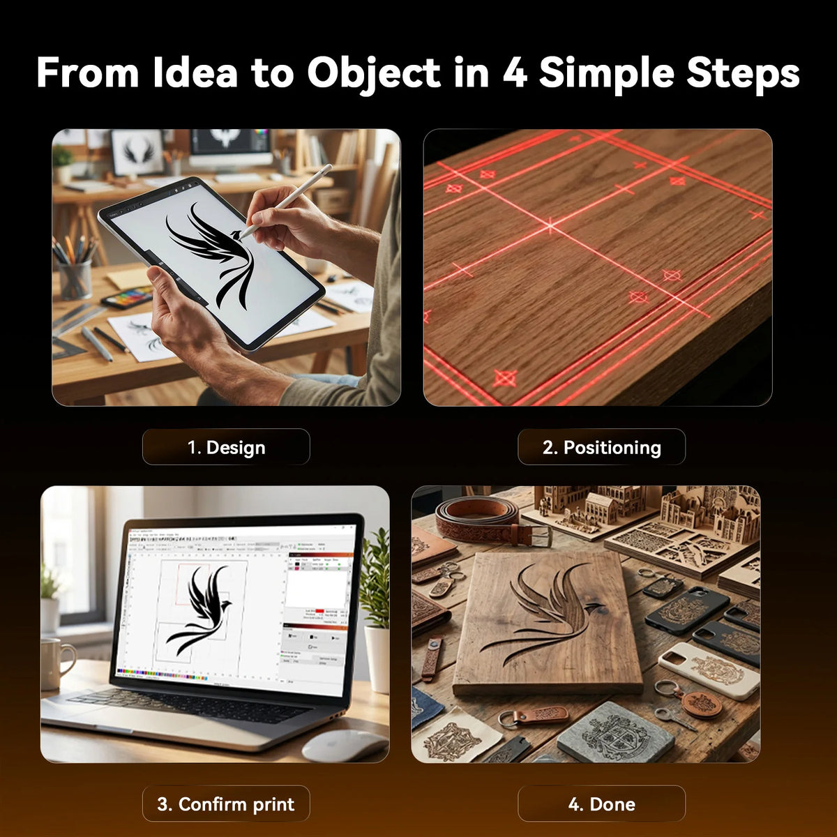 Artilume T1 Laser Engraver For Wood Metal Stone Crafts