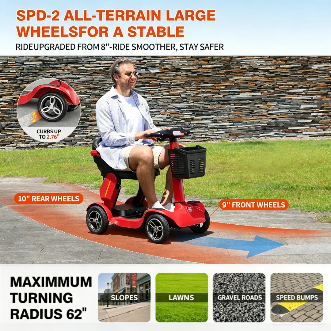 Foldable Electric Mobility Scooter For Adults And Seniors 265 Lb