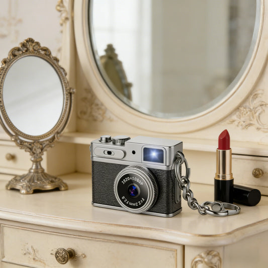 Mini Retro Digital Camera Featuring Six Filters And Portable Keychain
