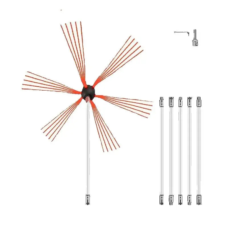 SucceBuy Chimney Sweep Kit With Brush for Fireplace Cleaning