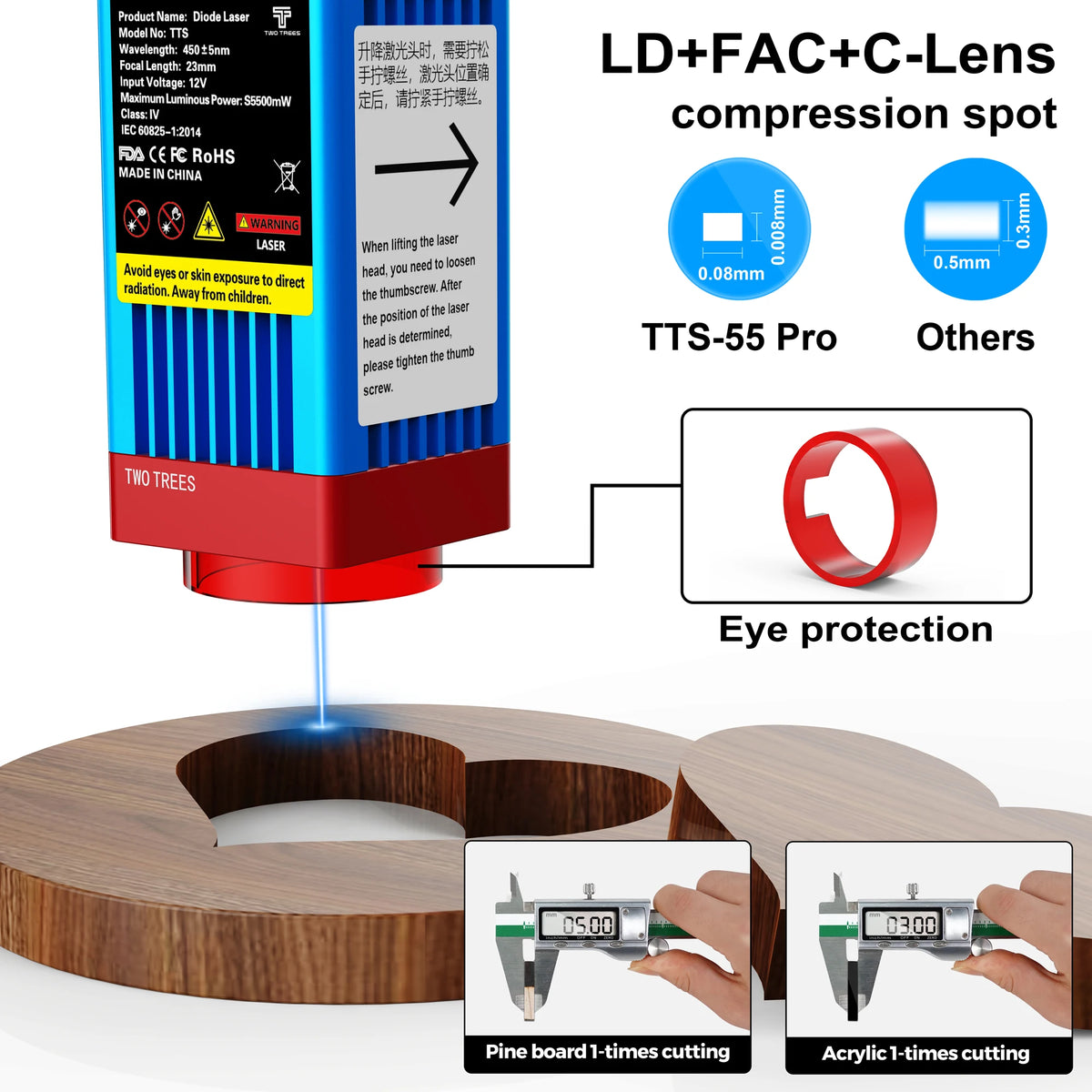 Twotrees TTS55Pro 40W Wifi Laser Engraver And Cutter
